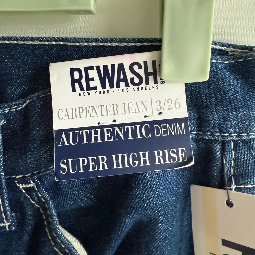 Rewash Carpenter Denim jeans • NWT • Women’s size 3/26